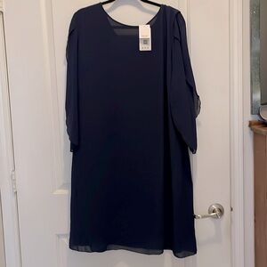 NWT-  sheer sleeve shift dress